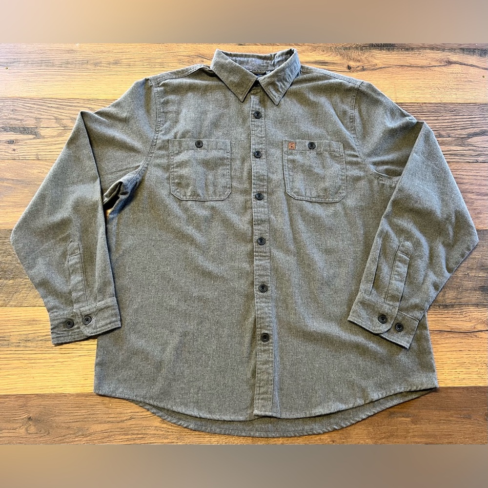 Coleman Men's Gray Button-Up Shirt Flannel Size XL